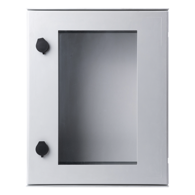 PST-4050-20PT - Gabinete de Poliéster IP65 / Puerta Transparente / 400 x 500 x 200 mm / Carga 30 kg / Placa Trasera Incluida / Uso en Intemperie