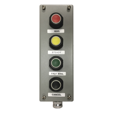 PBS4 - Botonera / 4 Botones Programables / Acero Calibre 14 / NEMA 4, 12, 13 / 9.50' x 6.25' x 3.00'