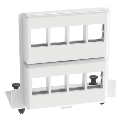 NKMS8PPB - Gabinete Multipropósito de Pared / 8 Puertos Keystone / Acero Calibre 18 / Instalación Empuje/Tirar / Puerta con Cerradura / 3.8x1.99x3.44 pulgadas