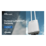 UG67L08GL915M - Gateway LoRaWAN para Exterior / 8 Canales / IP67 / 4G LTE / GNSS / PoE / Alcance 15 km (49,212.6 ft) / para BMS con BACnet y Modbus