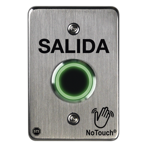 NT-SS101-ES - Botón de Salida No-Touch IR / Acero Inoxidable 304 Grado Médico / Contacto Seco C / LED Bicolor / 4.5 x 4.5 in