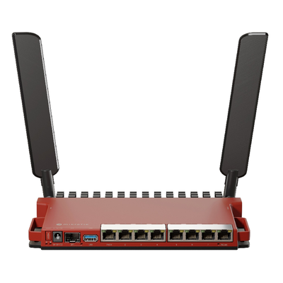 L009UIGS-2HAXD-IN - L009UiGS-2HaxD-IN, Ruteador WiFi-6 574Mbps, CPU 800MHz, 512M RAM, 8xGEth, 1xSFP 2.5G, Serie y USB, RouterOS v7