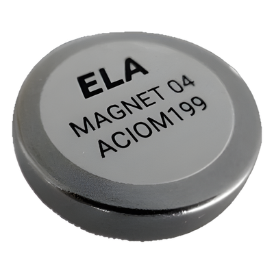 MAGNET04 - Imán Permanente para Sensor Magnético / Detección hasta 12 mm / Adhesivo Delrin / Ø40 mm + Ø30 mm