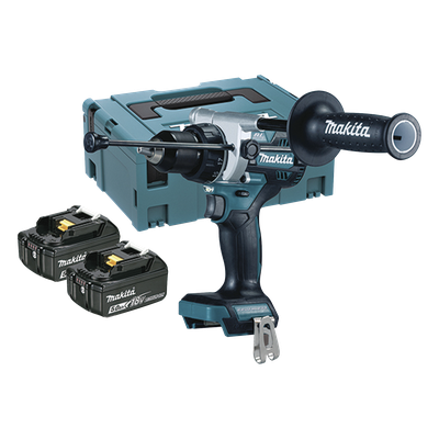 DHP-486-RTJ - Taladro combinado / Motor sin escobillas BL / 18 V LXT / 5.0 Ah / 130 Nm / 2 velocidades / 0-550 y 0-2.100 rpm / 178 mm / 2.7 kg / 13 mm