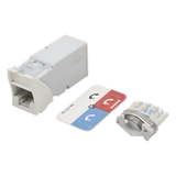 Z6A-02B - Jack Cat6A / UTP / Montaje Híbrido Plano-Angulado / Alta Densidad / Blanco / Versión Bulk