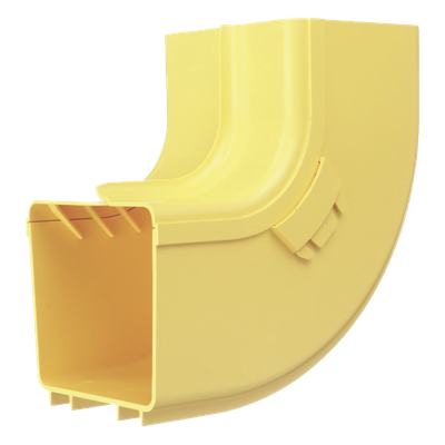 FRIVRA4X4LYL - Bajada Vertical Interior 90° / Radio de Curvatura 50.8 mm / Canaleta 4x4 / Tapa Integrada / PC/ABS / Amarillo