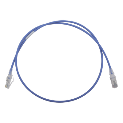 MC6-03-0628 - Patch Cord Cat6 UTP / CM/LS0H / 0.91 m (3 ft) / 28AWG Diámetro Reducido / Azul