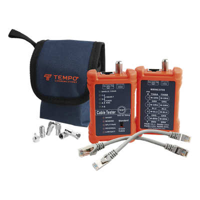 PA1594 - Tester de Cables / LAN 8 Hilos / Coaxial / Mapeo de Pines / 300 m / 900 pies / RJ45 / RJ11