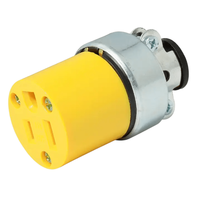 SYS-136407 - Contacto Blindado Aterrizado / 15 A / 125 V / 50/60 Hz / ABS-Metal / 38 mm Diámetro / Amarillo