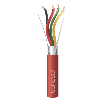 4403-5504 - Cable Riser para Alarmas / 4 x 18 AWG / Blindado / FPLR / 152 m (500 ft) / Forro Rojo / 75°C