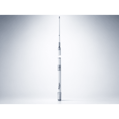 393 - Antena Marina Base HF en Fibra De Vidrio / 2.-30 MHz / Armado en 3 Secciones / Facilidad de Embarque / Potencia de 1 kW