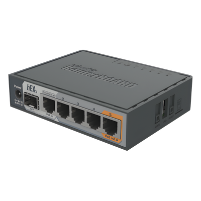 RB760IGS - Mikrotik hEX S router Gigabit Ethernet Negro