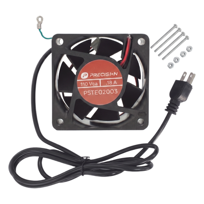 PST-E02-003 - Ventilador Axial / 110 Vca / 120 x 120 x 38 mm / Cable NEMA 5-15P 1.6 m / Sellado / Incluye Tornillería