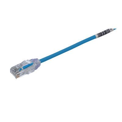 UTP28SP100BU - Cable de Parcheo Cat6 UTP / 28AWG Diámetro Reducido / 30.48 m (100 ft) / Azul / 250 MHz / PoE++