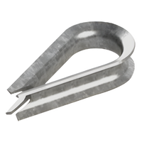 CUELLO-38LS - Guardacabos de Acero / Cable 3/8" (9.525 mm) / Rosca 7/16" (11.1125 mm) / Galvanizado Electrolítico / 6.00 x 3.50 x 1.30" (152.4 x 88.9 x 33.02 mm)