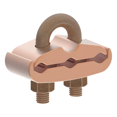 HUB-GK64-29 - Conector Mecánico / 3 Cables Cobre 2/0 AWG - 250 KCMIL / Varilla 5/8" - 3/4" / Torque 480 lbf·in / UL467