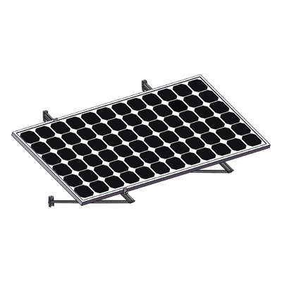 PSWM1400 - Montaje para Módulos Solares / Aluminio Anodizado / Riel 1400 mm / Espesor 35-40 mm / Muro