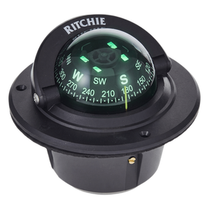 F-50 - Brújula Marítima Empotrada / Dial 70 mm / Iluminación Nocturna Verde / Montaje Flush / Movimiento Zafiro / 100% Reparable