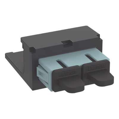 CMDAQSCZBL - Módulo Acoplador / SC Duplex / Fibra Multimodo OM3/OM4 / Mini-Com / Cerámica Zirconia / Color Aqua