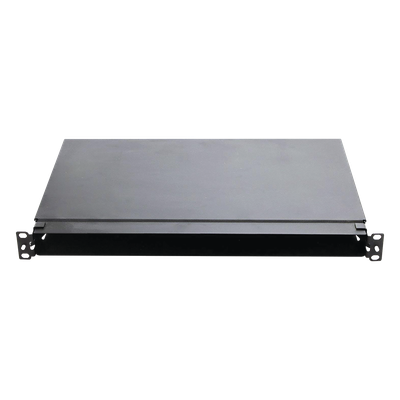 FMT1 - Panel de Distribución de Fibra Óptica / Montaje Rack 19" / 1UR / Hasta 96 Fibras / Bandeja Fija / 4 Casetes QuickNet o Placas FAP/FMP