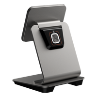 CPADSTAND-SCAN - Base de Escritorio con Escáner 1D/2D / Conexión Quick Lock / Eje Giratorio 145° / Alimentación Inversa / Diseño Metálico