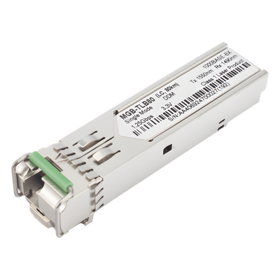 MGB-TLB80 - Transceptor SFP Industrial / 1000BASE-BX / WDM 80 km / TX 1550 nm / RX 1490 nm / LC/UPC Simplex / -40~85 °C