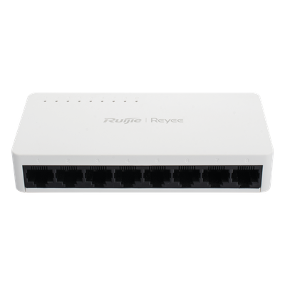 RG-ES08F - Switch No Administrable / 8 Puertos 10/100 Mbps / Plug & Play / Cloud Visible / Montaje Escritorio o Rack / 2.3 W