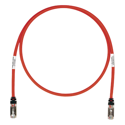 STP6X25RD - Patch Cord Cat6A / S/FTP Blindado / CM/LS0H / 7.62 m (25 ft) / Rojo