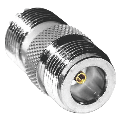 RFN-1034-1 - Adaptador Coaxial en Línea / N Hembra a UHF Hembra (SO-239) / Cuerpo Bronce Plateado / Contacto Oro / Aislante Teflón