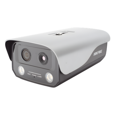 HF-VT410 - Cámara IP de Detección Térmica de Incendios / Doble Lente 4 MP Óptico + 1 MP Térmico / Rango 0 a 400 °C / Precisión ±2 °C / IP66 / WDR 120 dB
