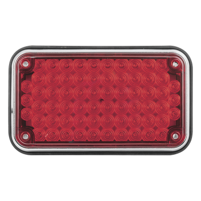 XLTE595-R - Luz de Advertencia LED / 6x4" / 66 LEDs / 12 VCC / 1 A / 10 Patrones de Destello / Montaje Permanente / Color Rojo
