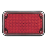 XLTE595-R - Luz de Advertencia LED / 6x4" / 66 LEDs / 12 VCC / 1 A / 10 Patrones de Destello / Montaje Permanente / Color Rojo