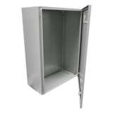 PST-4060-20A - Gabinete de Acero IP66 Uso en Intemperie (400 x 600 x 200 mm) con Placa Trasera Interior Metálica y Compuerta Inferior Atornillable (Incluye Chapa y Llave).