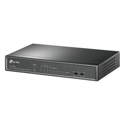 TLSF1008LP - Switch PoE No Administrable / 8 puertos 10/100 Mbps / 4 puertos PoE 802.3af / Presupuesto 41 W / Extensión PoE hasta 250 m / 0.56 x 0.32 x 0.09 pies