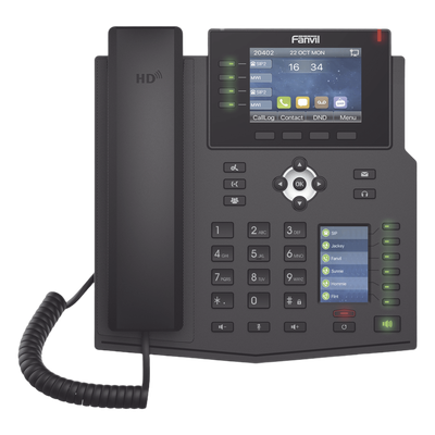 X5U - Teléfono IP Empresarial / 16 Líneas SIP / Pantalla LCD 3.5