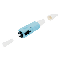 FC1-LB-SC5-9AQ - Conector de Fibra Óptica / SC Simplex / Multimodo 50/125 OM3-OM4 / Pre-Pulido / Re-Terminable / Color Aqua