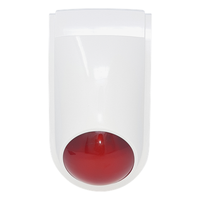SF-06R - Sirena Estrobo / 110 dB / 12 VCC / Estrobo Rojo Integrado / Interior y Exterior