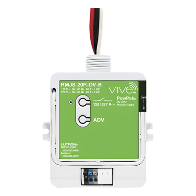 RMJS20RDVB - Módulo de relevador para contactos / 20 A / 120/277 V~ / Softswitch / Clear Connect RF 431-437 MHz / 10 Pico + 10 sensores / sistema Vive