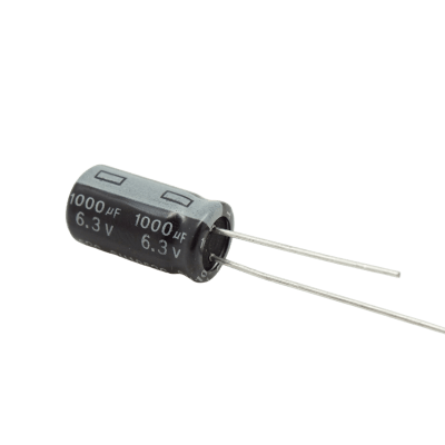 Syscom Capacitor Electrolítico / 1000 µF / 6.3 V 1000MF06.3V