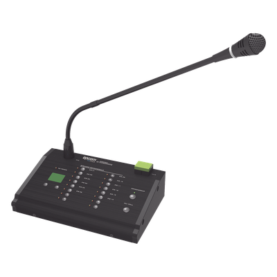 SF-6200RM - Micrófono de Localización Remota / 16 Zonas / Cascada hasta 32 Unidades / Ajuste de Volumen Entrada/Salida / Conector SC/APC