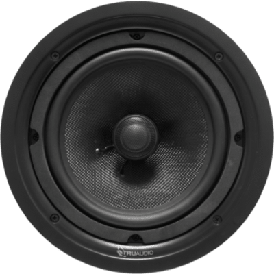 PG-8 - Serie Phantom TruAudio / Altavoz Empotrable en Techo / 2 Vías / Woofer de Fibra de Vidrio / Tweeter Pivotante de Titanio/ Rejilla Ghost sin Marco / Clasificación de Humedad / Quick Connect