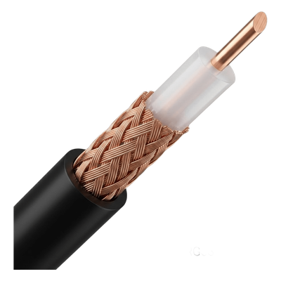 800021/50M - Cable Coaxial RG58/U | Bobina de 50 metros | Conductor Cobre 20 AWG | Malla 95% | Impedancia 53 Ω | Atenuación 55.9 dB/100m @ 1000 MHz | Certificación UL & ETL