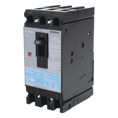 ED63B050MX - Interruptor Termomagnético ED6 600V 3X50A, Sin zapatas principales.