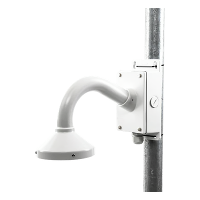 XGA160C - Montaje Universal de Pared / Cuello de Ganso Anti-Retorno / Caja de Conexiones Exterior / Carga 4.5 kg / Aluminio Blanco