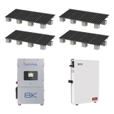 KITHYBRID8KSOL - Kit Hibrido con Interconexión a la Red Eléctrica de CFE de 8 kW con Salida de 220 Vca y respaldo de 10 kWh en batería de LiFePO4