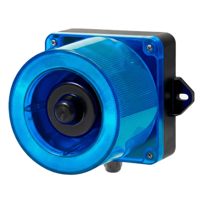 QWCD50-110220-B-LC - Baliza LED con Sirena Electrónica / 31 Tonos / 123 dB / IP66 / -50°C a +50°C / 110-220 VCA