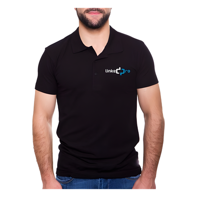PLALPBS - Playera Polo / Algodón Transpirable / Color Negro / Talla Chica