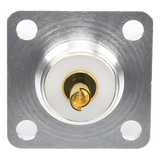 RFU-521-ST - Conector RF Hembra / UHF SO-239 / Montaje Chasis 4 Hoyos / Terminal Soldable / Aislante Teflón