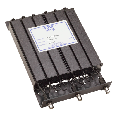 65316-1/MC(5G) - Duplexer de Rechazo de Banda / 440-490 MHz / 4.6-6 MHz Separación Tx-Rx / 50 W / 6 Cavidades / 1.25 x 6 x 9.5 in