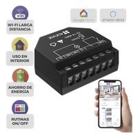 CS-T35 - Relevador Wi-Fi Inteligente / Control de Iluminación / 1 Salida 125V / Wi-Fi 2.4 GHz / Consumo Energético / Calibre 14-22